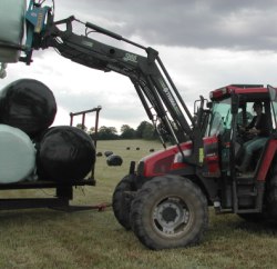 Collecting the bales